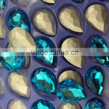 blue zircon Color 20x30mm Tear Drop Shaped Gemstone