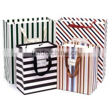 Various Color And Type of Stripe Paper Bag Paper Gift Bag