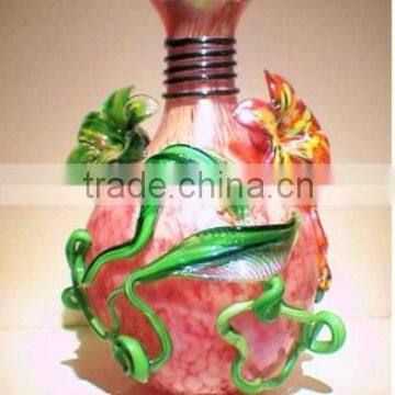 2013 NEW Artistic Glass Art and hand made art glass vase and flower vase and art glass table glass vase xo-19A