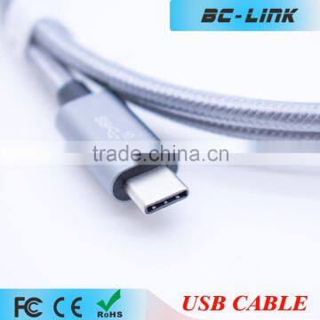 Genuine Heavy Nylon Braided USB 3.1 Type-C Data Sync Charging Cable connector