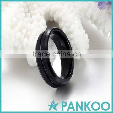 Hot Sale Wholesale Rings for Men Jewelry Trendy Black Tungsten Ring photo-2