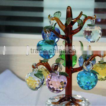 Wholesale Crystal Tree With Apple For Christmas Ornaments