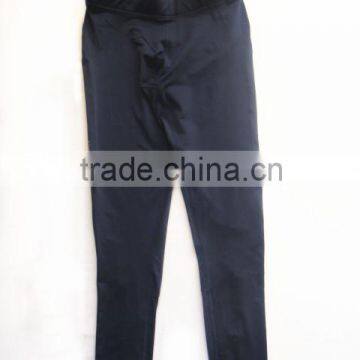 Long satin contrast jogger pants