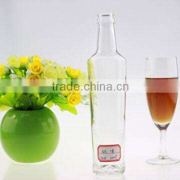 200ml glass liquor bottles Round whisky glass bottles wholesale small spirit bottles