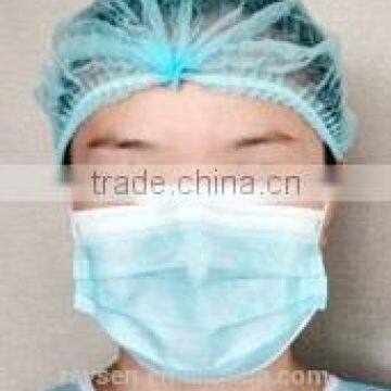 Disposable surgical face mask with elastic