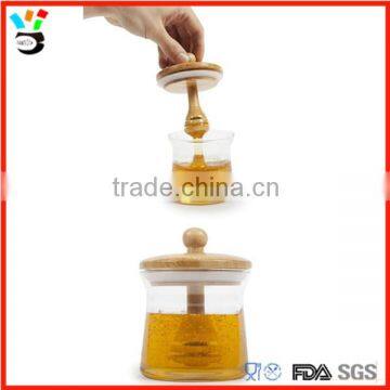 honey glass jar with bamboo lid bamboo honey jar