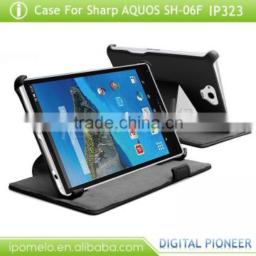 Special design stand leather case for tablet pc for AQUOS PAD SH-06F