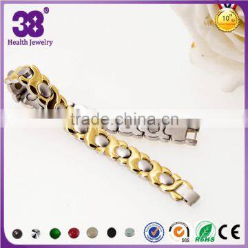 Wholesale Stainless Steel Bracelet With Silver Gold Magnetic for Men Trends Bracelets Jewelry photo-5