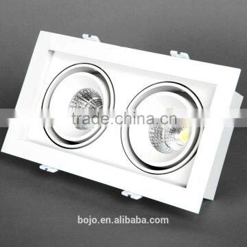 2*10W cob square adjustable led downlight led grille light