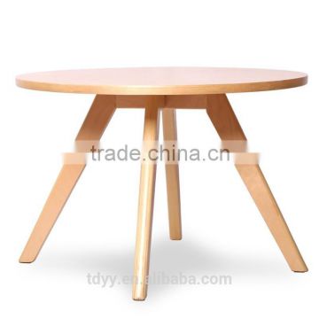 TDCT-60 round plywood dining room cafe table with birch veneer