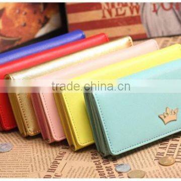 2015 fashionable leather wallet for women/girls