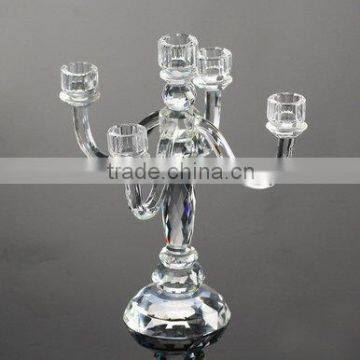 Crystal pedestal candleholder