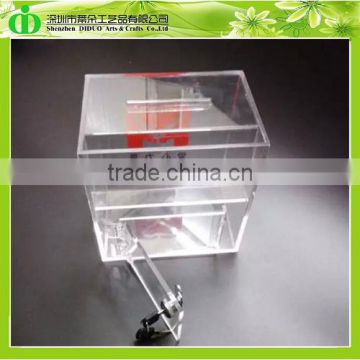 High Transparent Material Made Acrylic Donation Box/Wholesale Acrylic Donation Box/Clothes Donation Box