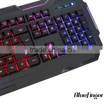 Factory Cheaper USB Wired Seven Color Backlit Gaming Keyboard photo-5