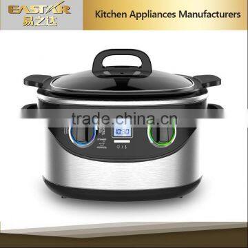 Electric Steam Slow Cooker with frying functions multi cooker LCD Display