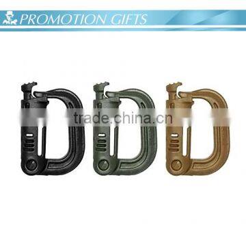 D-shape plastic carabiner clips hook plastic carabiner