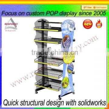 retail custom food metal display rack