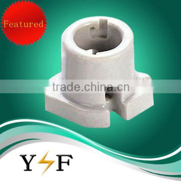 B22 white ceramic body wedge lamp holder