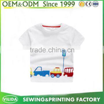 New 2016 Girls Boys Korea Style T Shirt With Printed Logo New Kids Cotton t Shirt Guangzhou photo-3