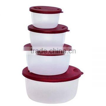 4 pcs stackable plastic picnic food container set