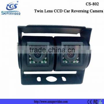 Twin Lens Ccd Night Vision HD Car Reversing Camera For Bus Tractor Van Trailer