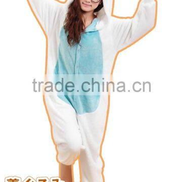 New Adorable Blue Rabbit Adult Animal Winter Fleece Onesie KK856