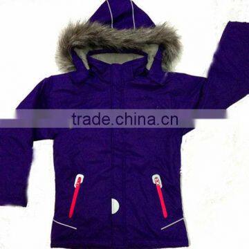 children fur hood quilted jacket