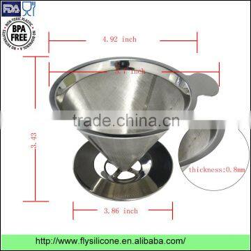 Christmas family gift premium stainless steel custom coffee cone dripper