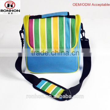 Polyester Insulated School Travel Cooler Lunch Bag With Zipper