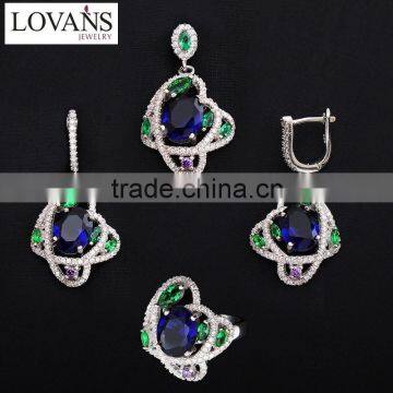 Stylish Fake Gold Jewelry Set New Design Ruby Gemstone Bulk Buy From China TZ-0175 photo-2