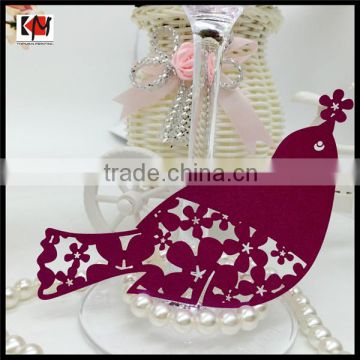 Bird laser cut art paper party table decoration place card wholesale