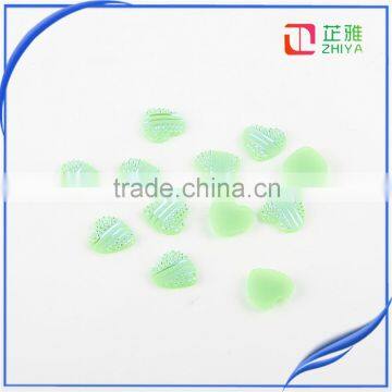 2016 Fashion Heart Resin Stone With Flat Back in Green Color CXX-0092 photo-2