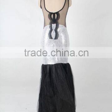 Latest Fashion 5 Colors Ready Stock Low Back Sexy Mermaid Evening Dress With Sequin photo-2