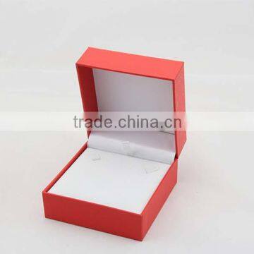 High end hinge open and closed red paper jewellry packaging gift box for necklace bangle ring