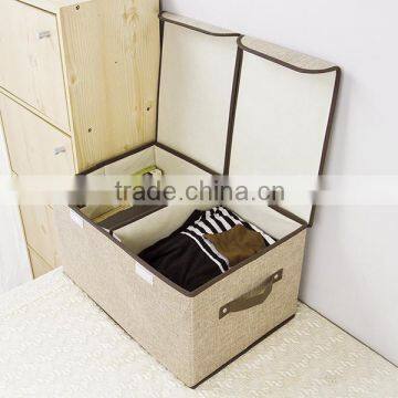 Like-linen Nonwoven Fabric Cardboard Folding Storage Bin photo-2