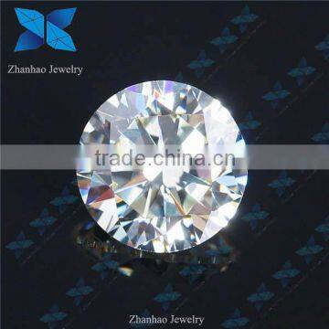 russian synthetic white round ice fire diamond