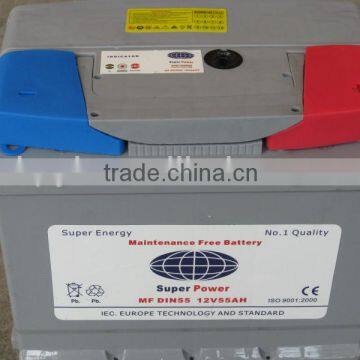 High quality MF auto battery 12v 55ah