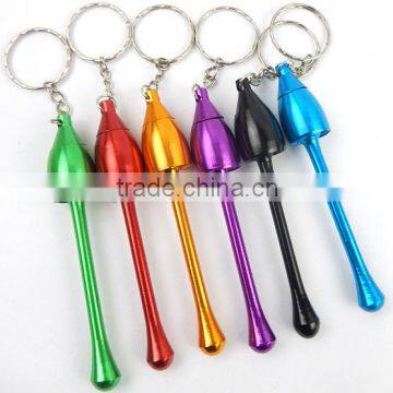 hot sale creative mini small keychain aluminum smoking pipe