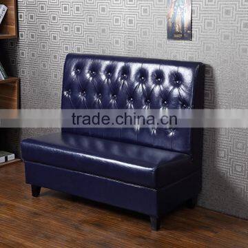 Custom blue leather booth tufted booths sofa restaurant furniture for sale