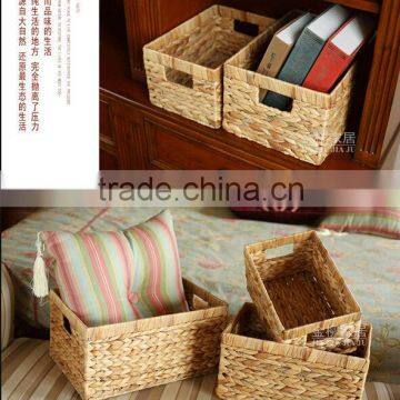 set of 3 water hyacinth storage basket