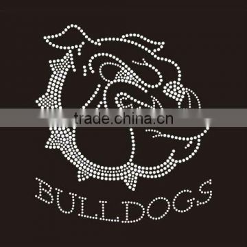 wholesale bulldog rhinestone applique for t-shirt