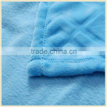 Bedding Extra Soft Flannel Fleece Blanket Lightweight Thickening Throw/Bed Blanket Pure Color Blanket Sky Blue