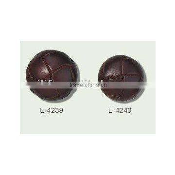 brown leather shank buttons