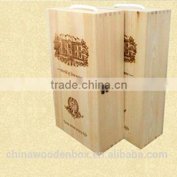 High grade eco-friendly wood wine packaging box