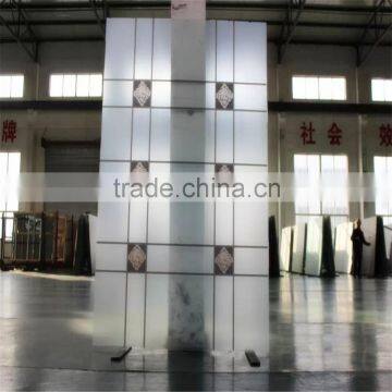 decorative laminated painted glass for wardrobe sliding door glass