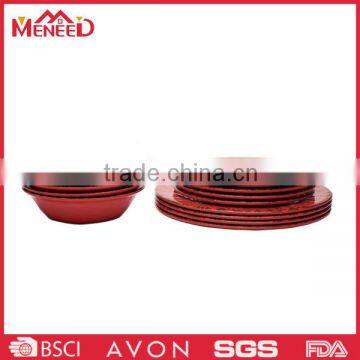 China products promotion melamine rustic dinnerware sets