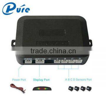 Hot sale dc 12v led display car parking sensor system /car reversing aid with four-step BIBI sound alarm