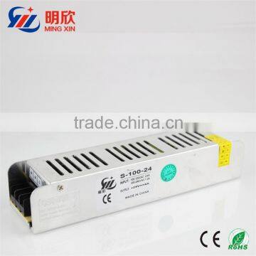 ac 85-264v SMPS 100W dc 24V 4A strip shape /slim case Switch Power Supply