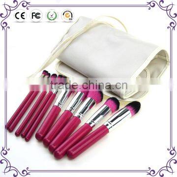 For beauty makeup synthetich hair 10pcs kabuki make up brush set