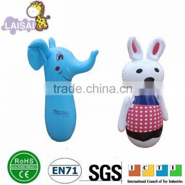 promotional pvc elephant, rabbit tumber toys ,inflatable toys for advertising,paly toys for kids